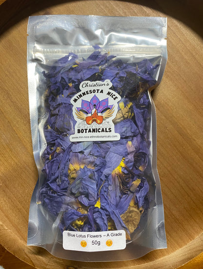 Blue Lotus Flowers (Dried - Top Grade)