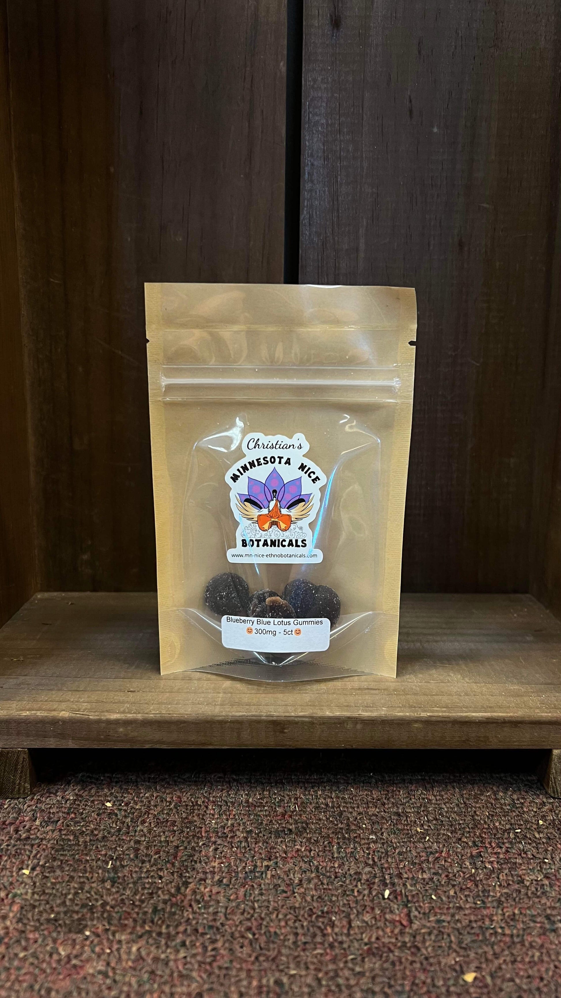 Package of blue lotus gummies