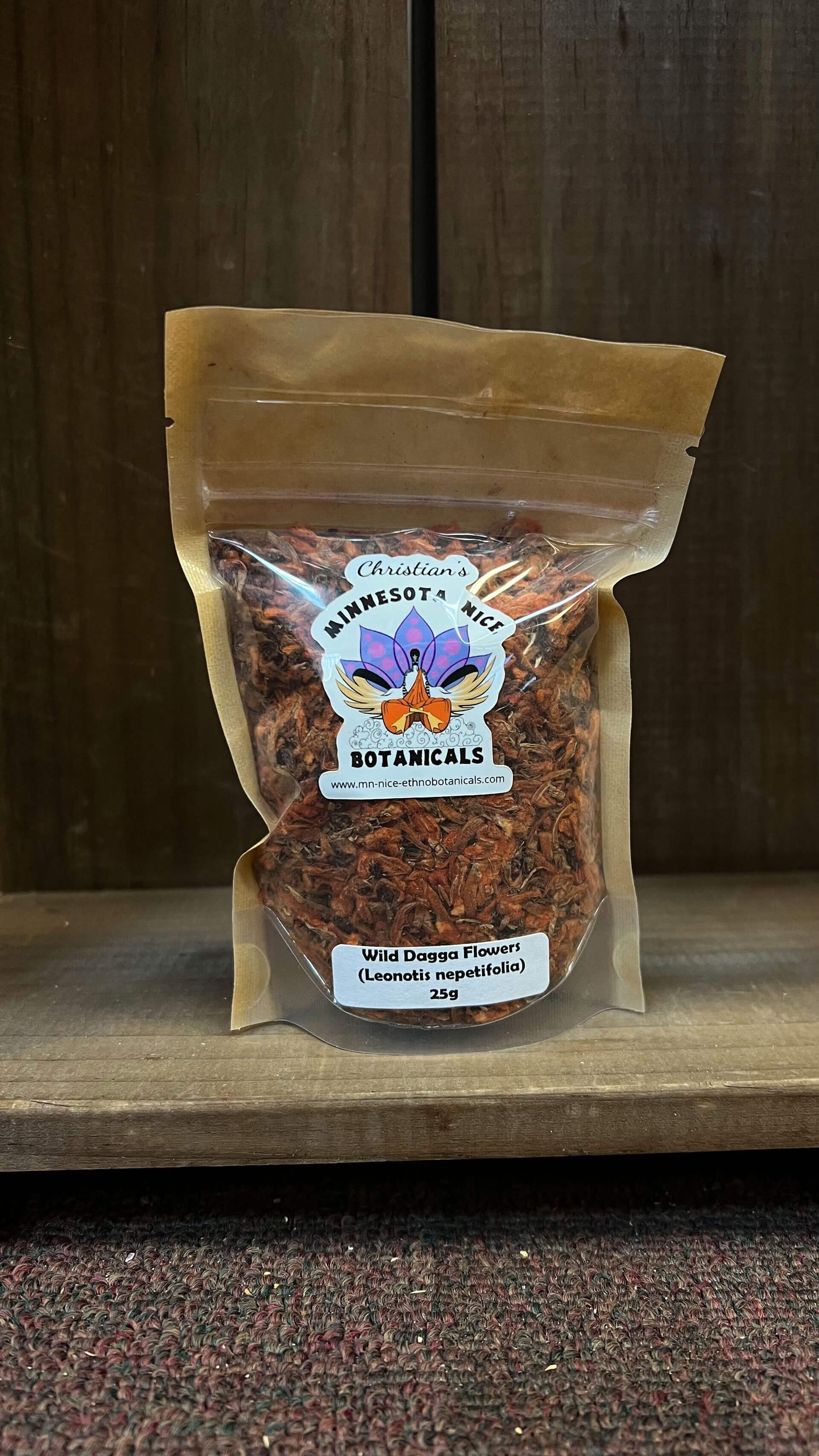 Bag of wild dagga flower petals